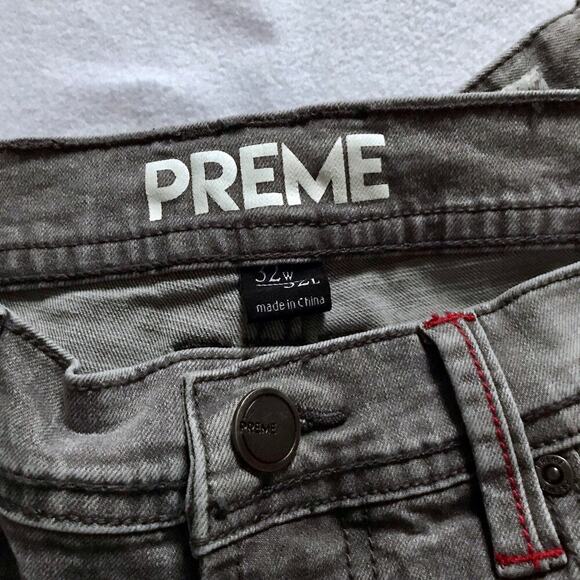 Preme NWOT Grey Wash Distressed Skinny Jeans Men 32 - Picture 10 of 12